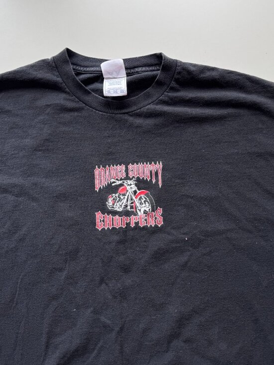 Vintage 2003 ORANGE COUNTY CHOPPERS Black Cotton Long Sleeve T-Shirt, Size 3XL - Picture 5 of 10